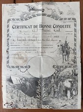 1926 certificat bonne d'occasion  Pomarez