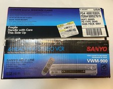 Gravador de vídeo cassete Sanyo VWM-900 4 cabeças videocassete videocassete; caixa aberta faltando cabo A/V comprar usado  Enviando para Brazil