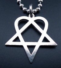 Heartagram necklace stainless for sale  Washington