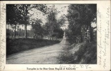 Cartão postal antigo BLUE GRASS REGION KENTUCKY KY Turnpike Dirt Road comprar usado  Enviando para Brazil