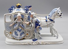 Porzellan pferdekutsche dame gebraucht kaufen  Deutschland