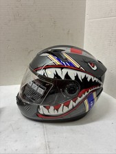 Capacete de rosto inteiro grande para motocicleta DOT - Tubarão/cinza comprar usado  Enviando para Brazil