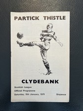 9.1.1971. partick thistle for sale  TELFORD