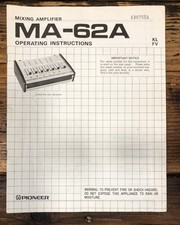 Amplificador de mixagem Pioneer MA-62A proprietário / manual do usuário *original* comprar usado  Enviando para Brazil