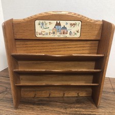 Porta-chaves de madeira vintage internacional Heartland grés com slots para correspondência comprar usado  Enviando para Brazil