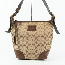 Bolsa de ombro Coach Signature marrom lona couro fecho tiracolo 25323313101, usado comprar usado  Enviando para Brazil
