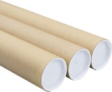 Tubo de correio Kraft de 2" x 20" e tampas de extremidade (50/caixa) redondo frete de papelão comprar usado  Enviando para Brazil