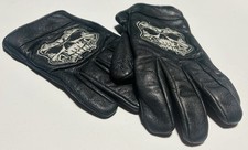 Usado, Luvas masculinas curtas de couro para motocicleta - Caveira reflexiva - Motociclista primeiros clássicos 3X comprar usado  Enviando para Brazil