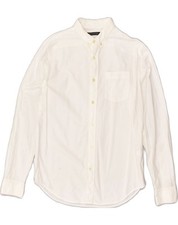 Camisa masculina BANANA REPUBLIC ajuste camden pequena algodão branco AK07 comprar usado  Enviando para Brazil