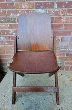 Cadeira dobrável vintage carvalho cartão mesa cadeira American Seating Co. #4 comprar usado  Enviando para Brazil