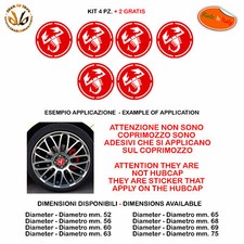 Adesivi coprimozzo abarth usato  Roma