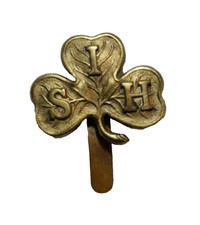 Distintivo de boné de cavalo irlandês do sul SIH por volta de 1908-22 bronze longo deslizante antigo Org, usado comprar usado  Enviando para Brazil