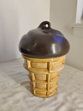 Usado, Jarro de biscoito vintage 13" chocolate sorvete waffle cone cerâmica comprar usado  Enviando para Brazil