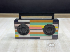 Vintage Old School Mini Boom Box Flamingo com plugue estéreo fono swing out comprar usado  Enviando para Brazil