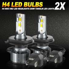 Super Bright H4 9003 LED Headlight Kit Bulb High Low Beam White 72000LM, usado comprar usado  Enviando para Brazil