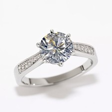 Moissanite anello donna usato  Gallarate