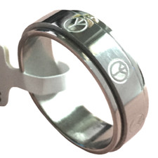 Edelstahl ring friedenszeichen gebraucht kaufen  Berlin