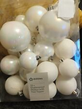 Dobbies white baubles for sale  PETERBOROUGH