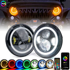 Faróis Xprite 7" 90W LED RGB Halo DRL para 1997-2018 Jeep Wrangler TJ LJ JK comprar usado  Enviando para Brazil