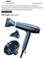 Secador de cabelo CONAIR Infiniti Pro Digitalaire 2.0 1875W redução de frizz comprar usado Secador de cabelo CONAIR Infiniti Pro Digitalaire 2.0 1875W redução de frizz comprar usado  Enviando para Brazil