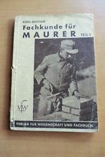 Fachkunde maurer 1952 gebraucht kaufen  Könnern