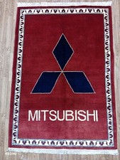 Tapete autêntico afegão feito à mão com logotipo Mitsubishi, 4,3 x 3,1 pés, design de lã vermelha comprar usado  Enviando para Brazil