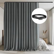 Cortina blackout painel único 100" x 96" e divisor de sala (pista preta cinza escuro) comprar usado  Enviando para Brazil