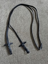 Black equestrian reins for sale  HYDE