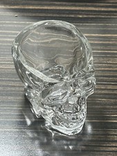 Mini xícara de vidro transparente cabeça de cristal vodka shot 1 oz cabeça transparente esqueleto caveira, usado comprar usado  Enviando para Brazil