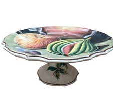 Usado, Suporte de bolo vintage italiano pintado à mão década de 1950 frutas cozinha decoração LEIA comprar usado  Enviando para Brazil