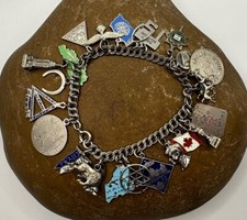 Pulseira Berloque de Ouro Morgans/Beau/Wells/ACo Prata Esterlina 925/10k W 54,9 g #4 comprar usado  Enviando para Brazil