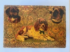 Caixa decoupage vitoriana antiga com tema encantador de cachorro de estimação comprar usado  Enviando para Brazil