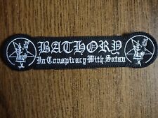 BATHORY, EM CONSPIRAÇÃO COM SATANÁS, FERRO SOBRE ADESIVO BORDADO BRANCO comprar usado  Enviando para Brazil