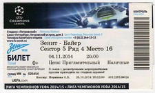 Ticket zenit petersburg gebraucht kaufen  Nideggen