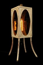 Antigua Y Gran Farol Lámpara Para Cuatro Caras, A 1930 / Arte Popular Forjado comprar usado  Enviando para Brazil