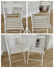 Folding white wooden for sale  LEIGHTON BUZZARD