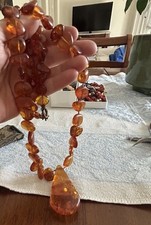 Bella collana ambra usato  Italia