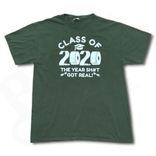 Camiseta papel higiênico Covid Scare tamanho grande verde o ano Sh!t ficou muito engraçada comprar usado  Enviando para Brazil