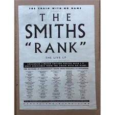 Smiths rank poster for sale  CHESTERFIELD