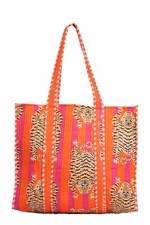 Usado, Bolsa tote feminina boêmia estampa de tigre 100% algodão bolsa de ombro acolchoada comprar usado  Enviando para Brazil