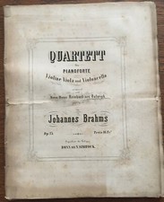 Brahms. quartet op. d'occasion  Gurgy