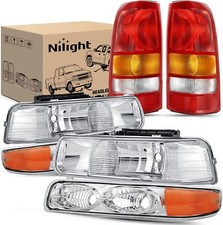 Conjunto de lanterna traseira de farol Nilight apenas para 1999-02 Chevy Silverado Fleetside comprar usado  Enviando para Brazil