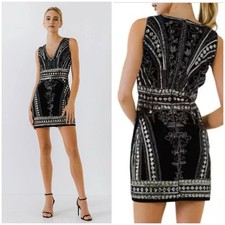 Mini vestido formal pequeno festa coquetel veludo preto enfeitado rosa sem fim novo comprar usado  Enviando para Brazil