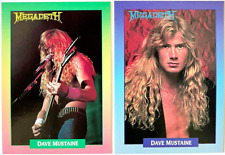 DAVE MUSTAINE ~ MEGADETH 2 CARTÕES Brockum RockCards 1991 EUA 1ª Ed.  34 anos! comprar usado  Enviando para Brazil