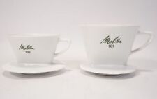 2X Filtros de Café Melitta Vintage 100 E 101 Porcelana 3 Furos Inscrição Verde, usado comprar usado  Enviando para Brazil