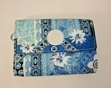 Carteira organizadora feminina Kipling Pixie Snap tripla azul aprox 5 1/2 x 4 x 1 1/4 comprar usado  Enviando para Brazil