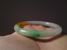 Pulseira/pulseira de jadeíta verde natural branca Russet comprar usado  Enviando para Brazil