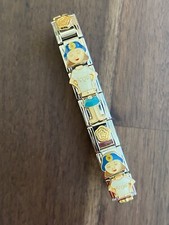 Pulseira Berloque Italiana Menina de Cabelo Marrom com Saia Azul e Top Branco Infantil Tamanho Novo comprar usado  Enviando para Brazil