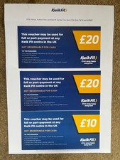 Kwik fit vouchers for sale  MANCHESTER