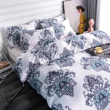 Juego de cama estilo europeo tamaño doble 1 funda nórdica 1 o 2 fundas de almohada funda nórdica segunda mano  Embacar hacia Mexico